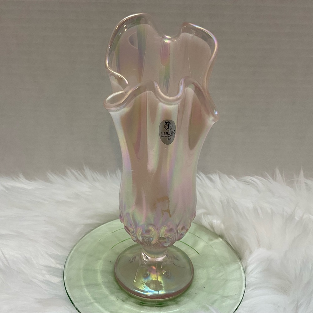 Fenton Lily of the Valley vase